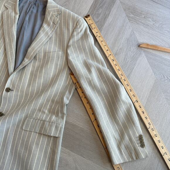 Gray Striped Men's Blazer - Picture 13 of 13